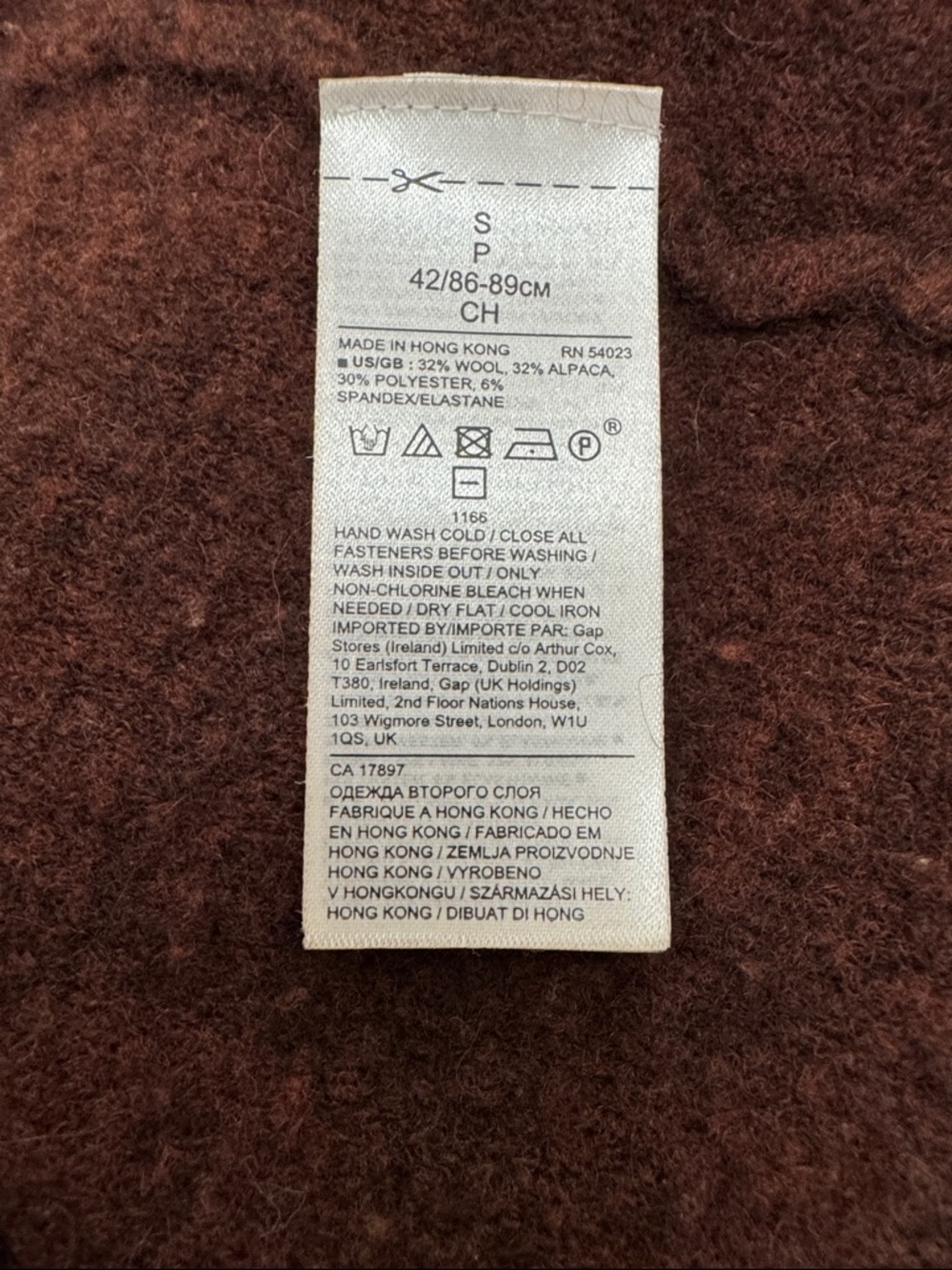 Banana Republic Blouson Sleeve Cardigan  Wool Alpaca Sweater Mahogany Brown S - Picture 6 of 7